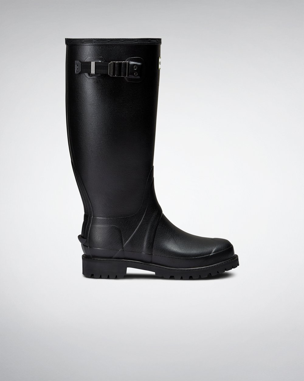 Men Hunter Balmoral | Wide Fit Rain Boots Black | NZ-39845-QOPV